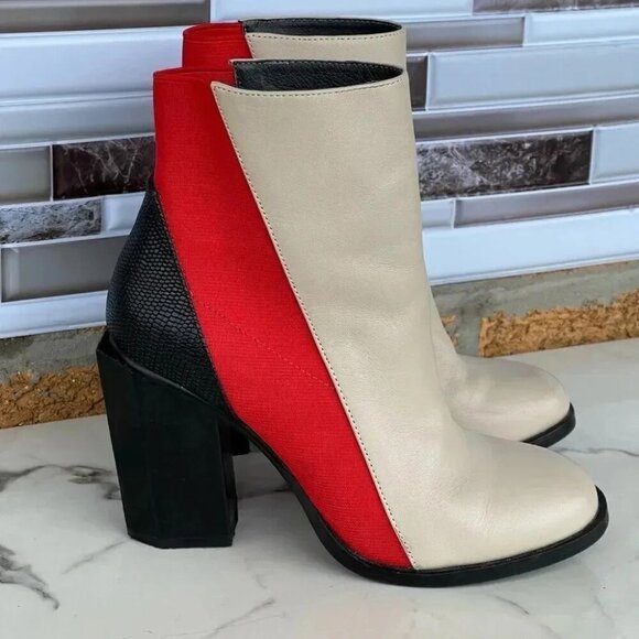 United Nude Shoes - UNITED NUDE Tetra Mist/Hot Red/Black boots size 7